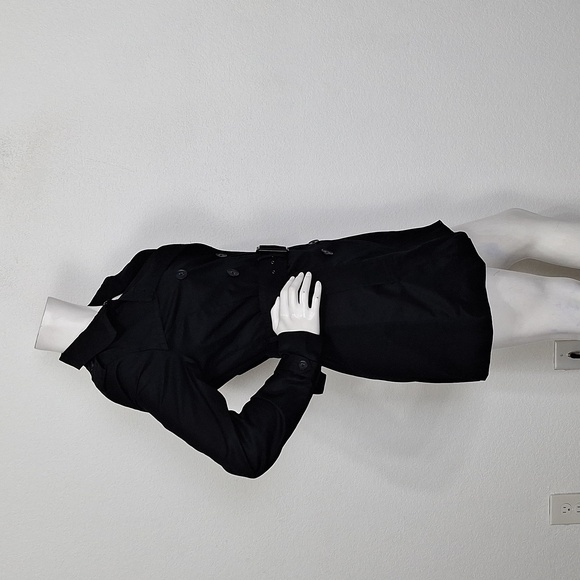 Banana Republic Black Capsule Career Wear Preppy Double Breasted Trench Coat- S - Picture 4 of 13